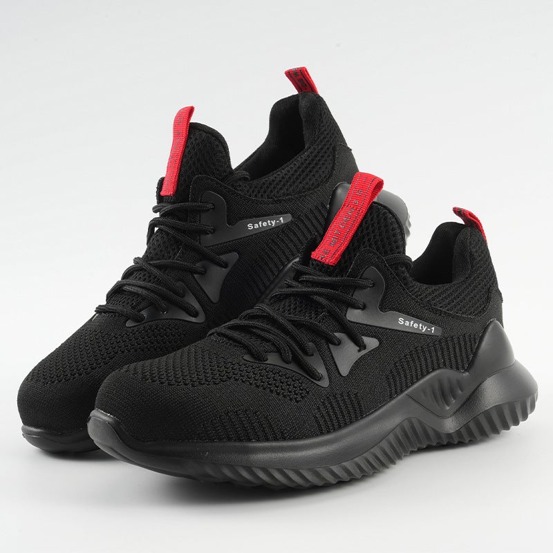 Lightweight, Wear-Resistant, Anti-Smash And Stab-Proof Safety Protective Soft-Soled Work Shoes Labor Protection Shoes Men'S Fly-Knit Breathable Protective Shoes - Image 3